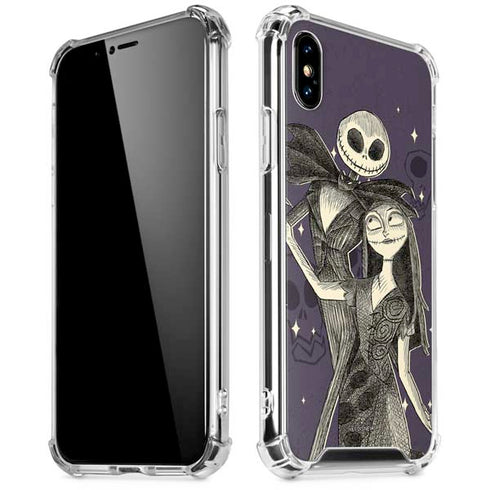 Disney The Nightmare Before Christmas Jack and Sally Art iPhone XS Max Clear Case